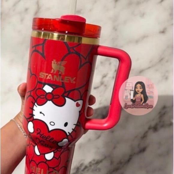 Stanley Hello Kitty Heart Tumbler - Red - Picture 3 of 4